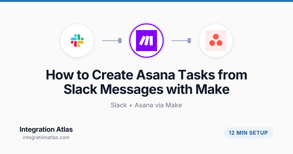 How to Create Asana Tasks from Slack Messages with Make (2026 ...