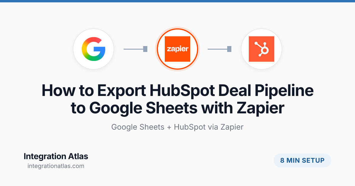 How to Export HubSpot Deal Pipeline to Google Sheets with Zapier (2026 ...