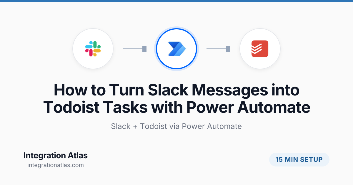 How to Turn Slack Messages into Todoist Tasks with Power Automate (2026 ...